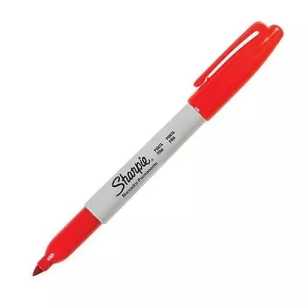 MARCADOR PERM. SHARPIE FINO ROJO FUGAZ