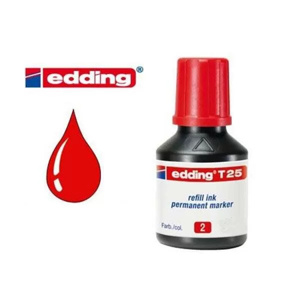 TINTA EDDING T25 PERMANENTE ROJO 20ML
