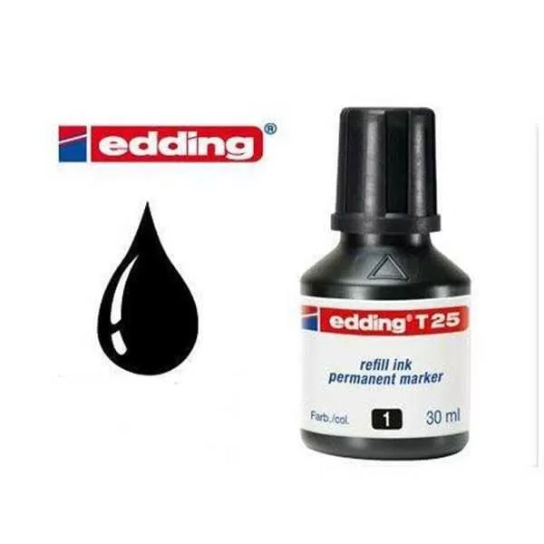 TINTA EDDING T25 PERMANENTE NEGRO 30ML