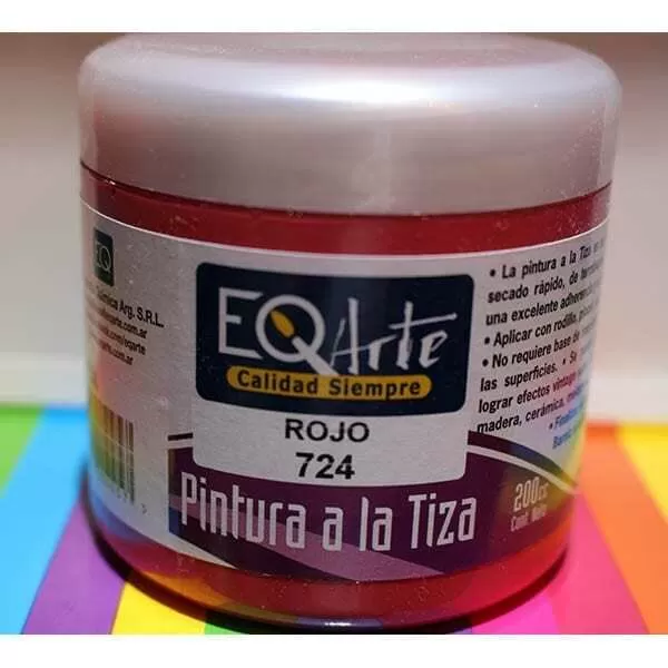 PINTURA A LA TIZA EQ 200CC ROJO 724
