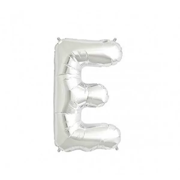 GLOBO LETRA E PLATA METAL 14