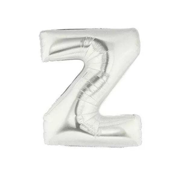 GLOBO LETRA Z PLATA METAL 14