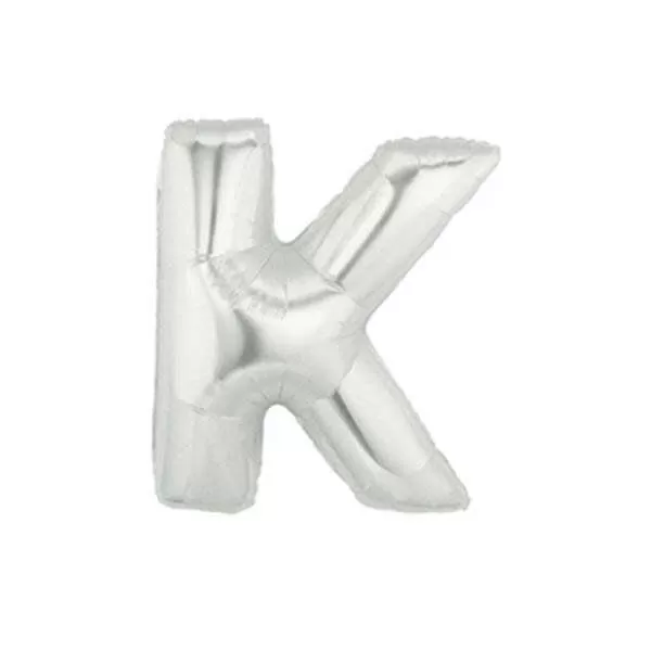 GLOBO LETRA K PLATA METAL 14
