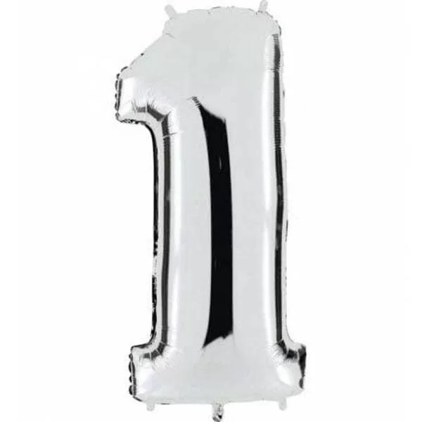 GLOBO N°1 PLATA METAL 34