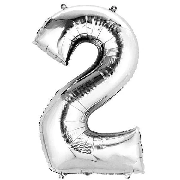 GLOBO N°2 PLATA METAL 34