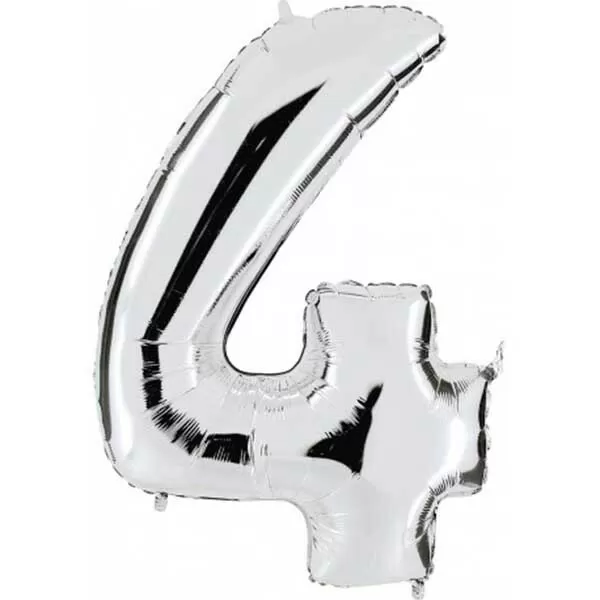 GLOBO N°4 PLATA METAL 34