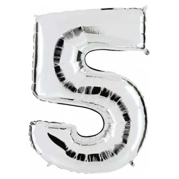 GLOBO N°5 PLATA METAL 34