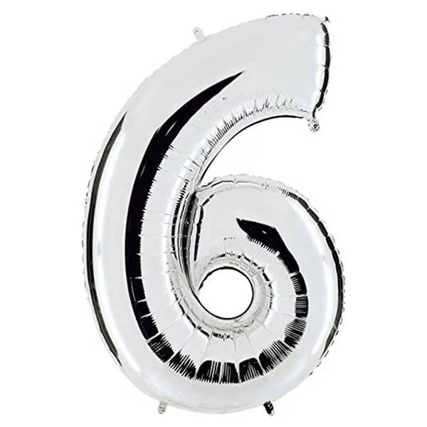 GLOBO N°6 PLATA METAL 34