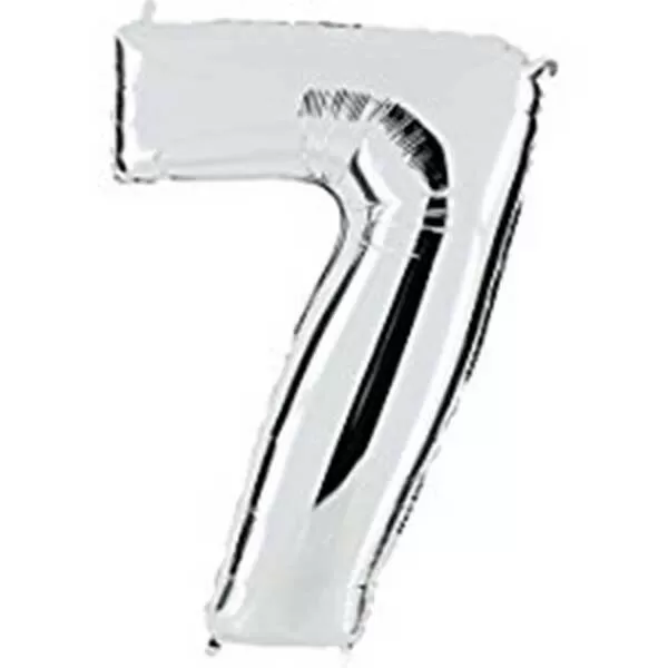 GLOBO N°7 PLATA METAL 34