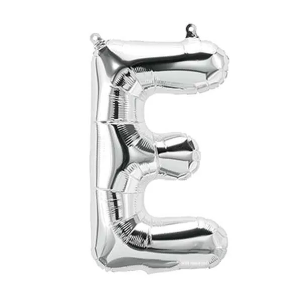 GLOBO LETRA E PLATA METAL 34