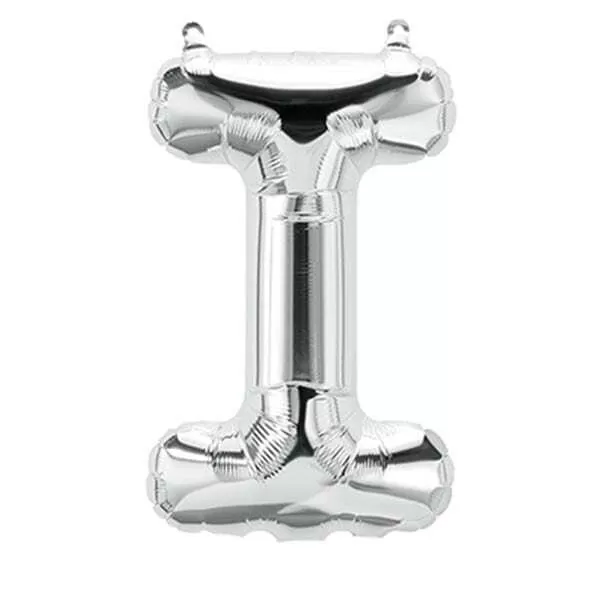 GLOBO LETRA I PLATA METAL 34