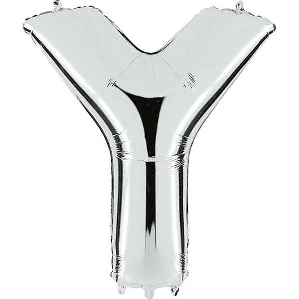 GLOBO LETRA Y PLATA METAL 34