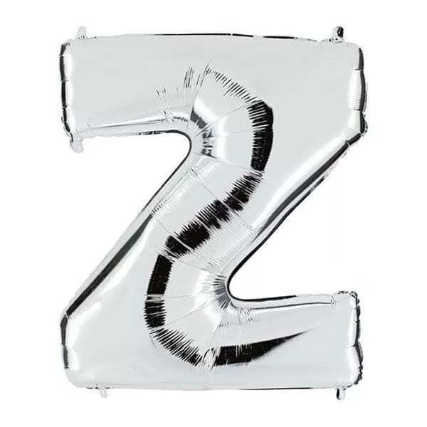 GLOBO LETRA Z PLATA METAL 34