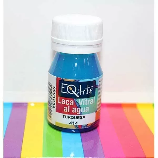 LACA VITRAL AL AGUA EQ 37CC TURQUESA 414
