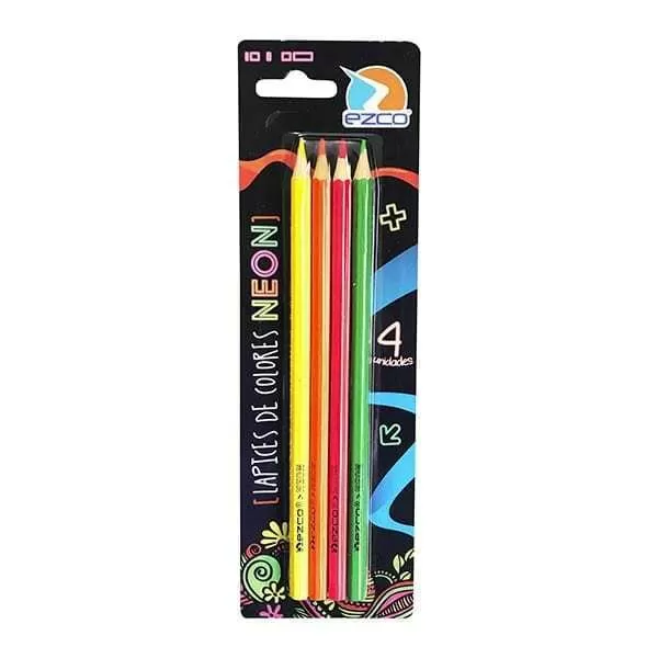 LAPIZ FLUO NEON EZCO X 4U