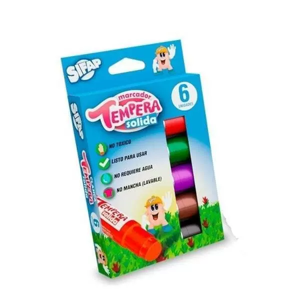 TEMPERA SOLIDA SIFAP CLASICA X 6U