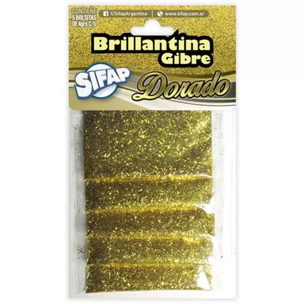 BRILLANTINA GIBRE SIFAP DORADO X 5 SOBRES