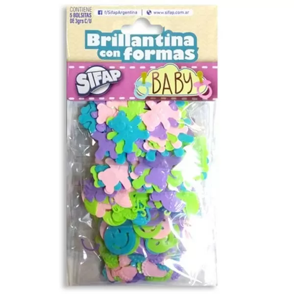 BRILLANTINA SIFAP FORMAS BABY X 5 SOBRES
