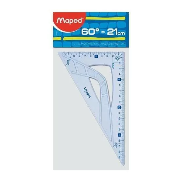 ESCUADRA CRISTAL 60°/21CM MAPED