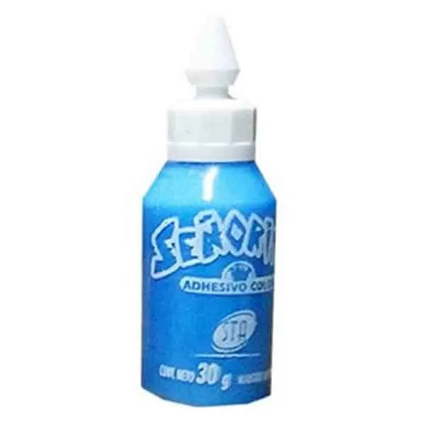 ADHESIVO SEÑORITA 30G CELESTE