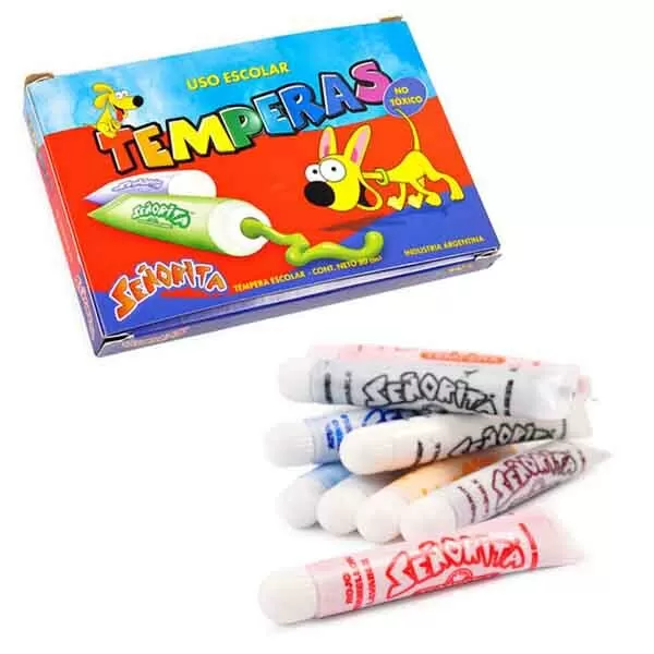 TEMPERA SEÑORITA 8ML NARANJA