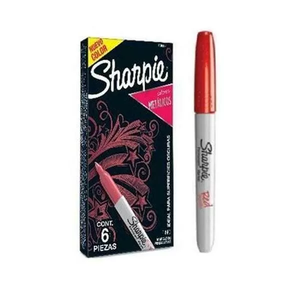 MARCADOR SHARPIE FINO METAL RUBI