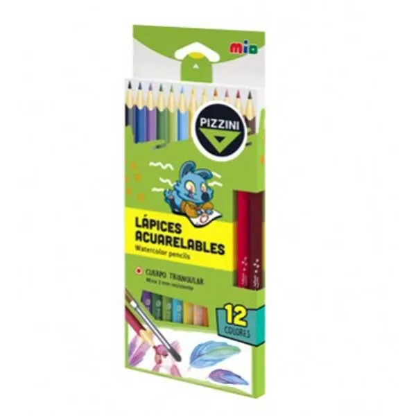 LAPIZ COLOR ACUARELABLE PIZZINI LARGO X 12U (L3712)