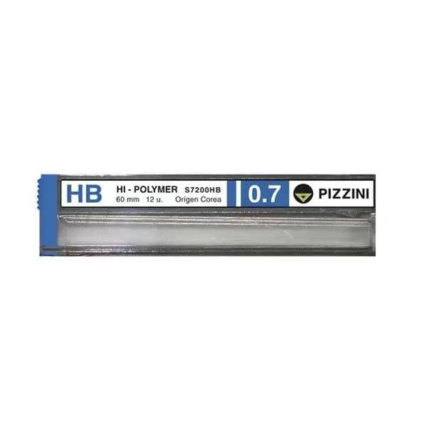 TUBO MINAS PIZZINI 0.7MM HB X 12U
