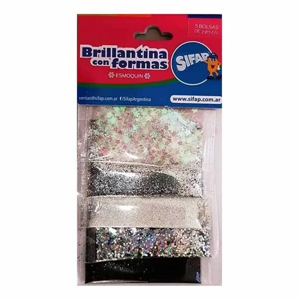 BRILLANTINA SIFAP FORMAS ESMOQUIN X 5 SOBRES