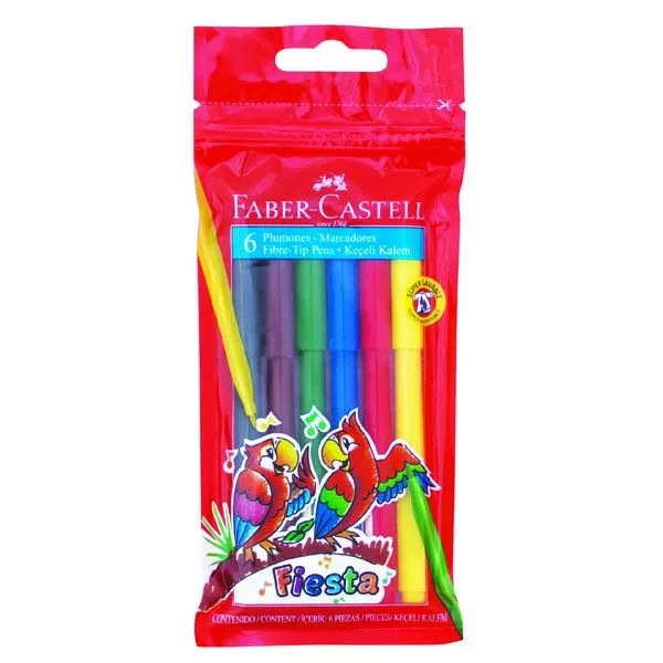 MARCADOR FIESTA FABER CASTELL X 6U