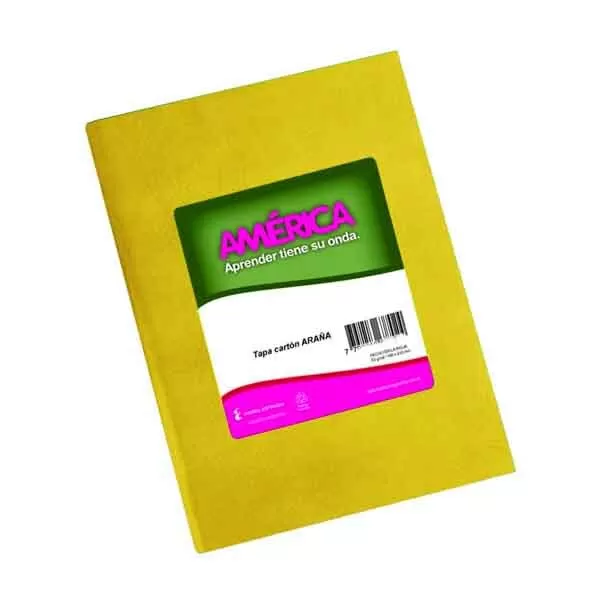 CUADERNO AMERICA ARAÑA AMARILLO 16X21 42H RA.