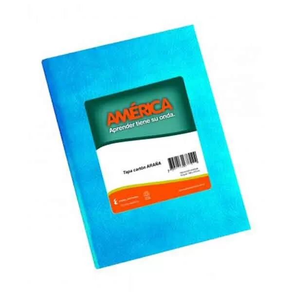 CUADERNO AMERICA ARAÑA CELESTE 16X21 42H RA