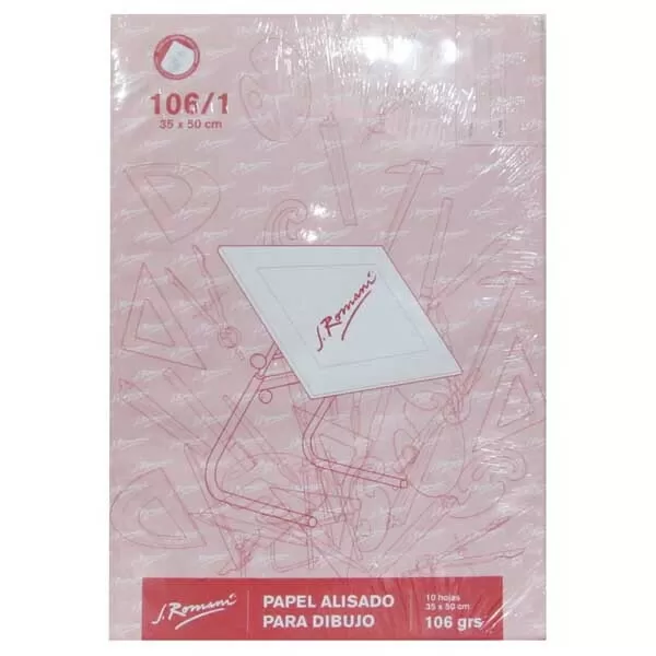 HOJA DIBUJO ROMANI 106/1 35X50CM X 10U