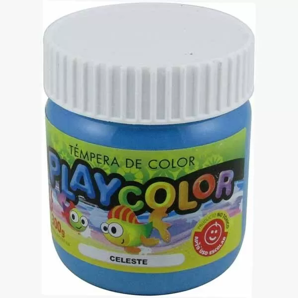 TEMPERA PLAYCOLOR POTE 300G CELESTE