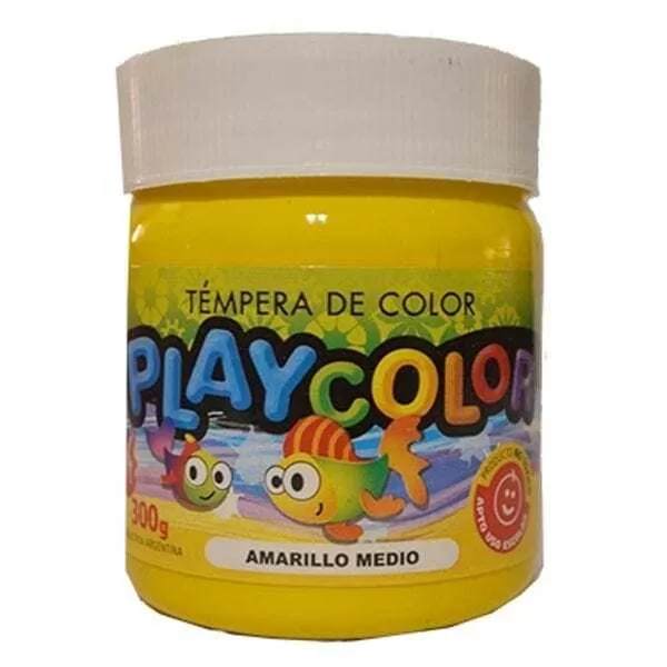 TEMPERA PLAYCOLOR POTE 300G AMARILLO