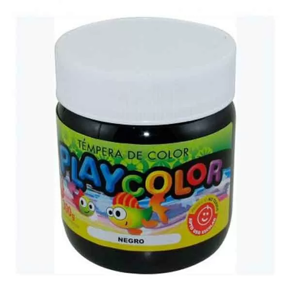 TEMPERA PLAYCOLOR POTE 300G NEGRO