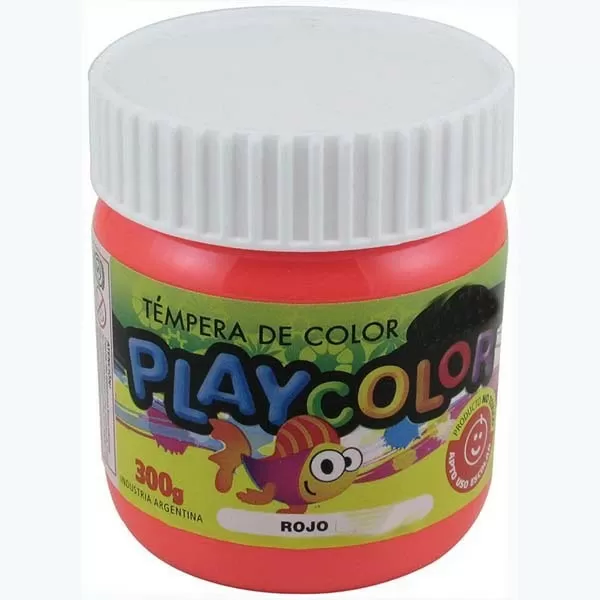 TEMPERA PLAYCOLOR POTE 300G ROJO SEÑAL