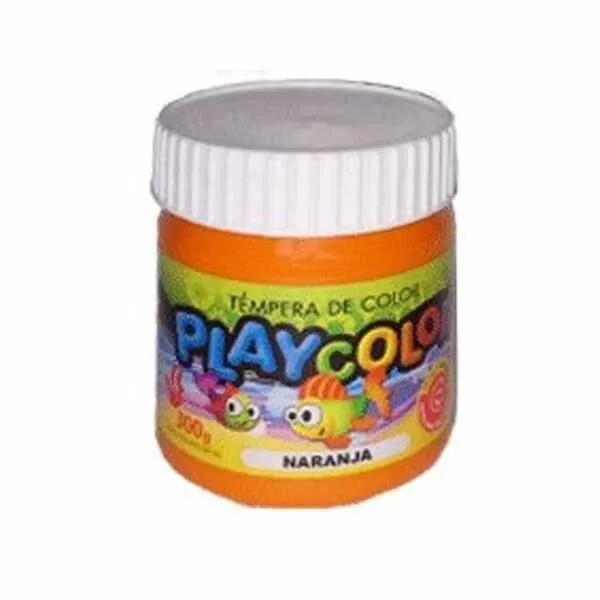 TEMPERA PLAYCOLOR POTE 300G NARANJA