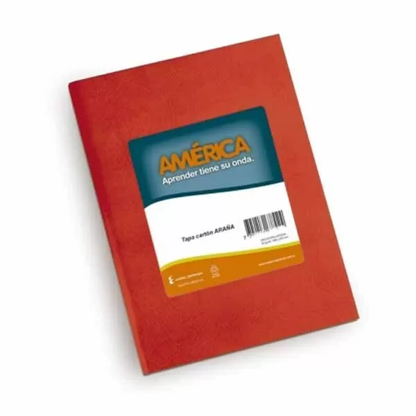 CUADERNO AMERICA ARAÑA ROJO 16X21 42H RA.