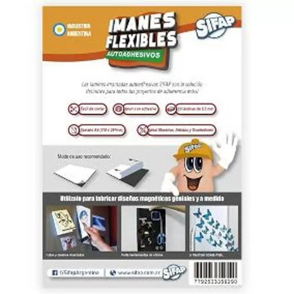 LAMINA DE IMAN AUTOADHESIVA SIFAP A4 0.3MM