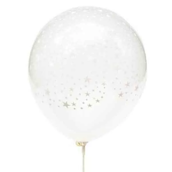 GLOBO TUKY 12 x 12u CRISTAL ESTRELLA BLANCA