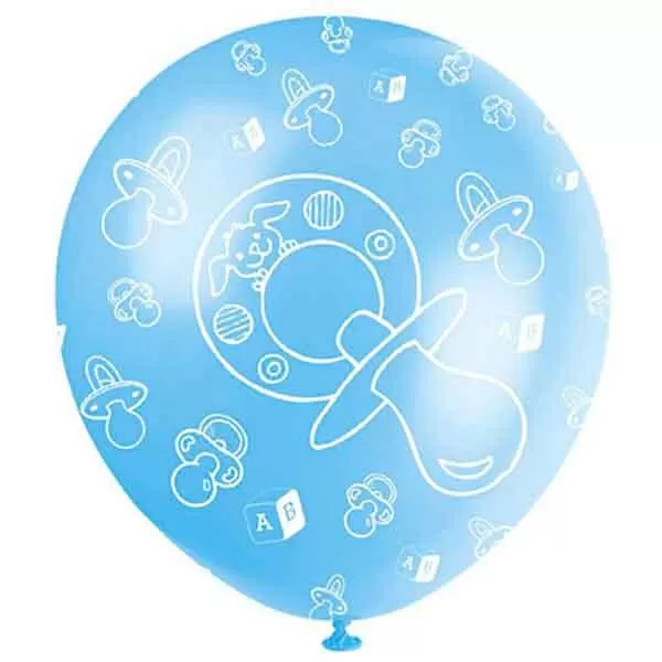 GLOBO TUKY 12 x 12u CHUPETE CELESTE