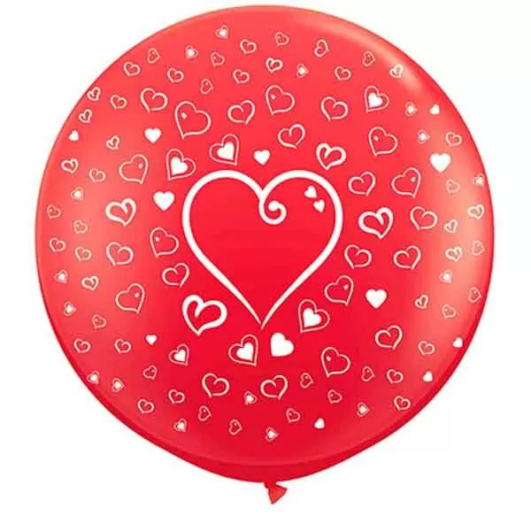 GLOBO TUKY 12 x 12u LLUVIA DE CORAZONES