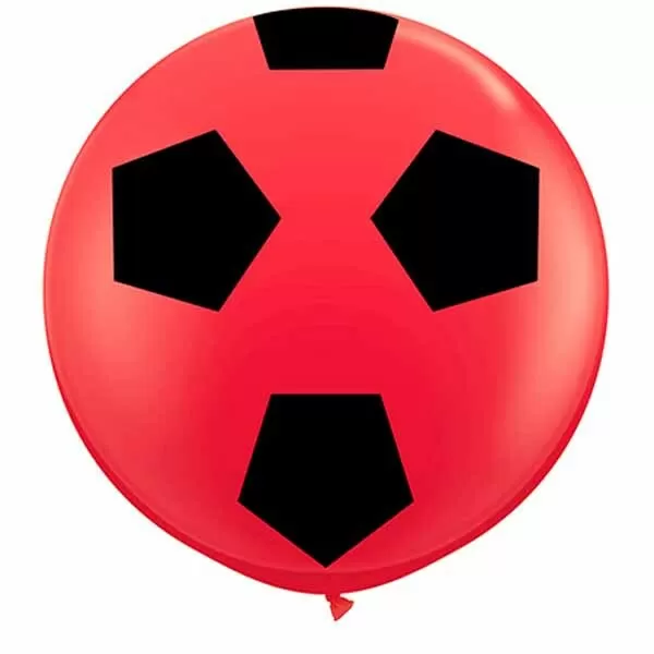 GLOBO TUKY 12 x 12u FUTBOL ROJO/NEGRO
