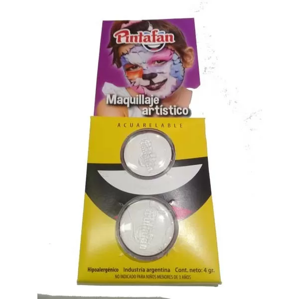MAQUILLAJE ACUARELABLE PINTAFAN BLANCO X 2 (13-18)