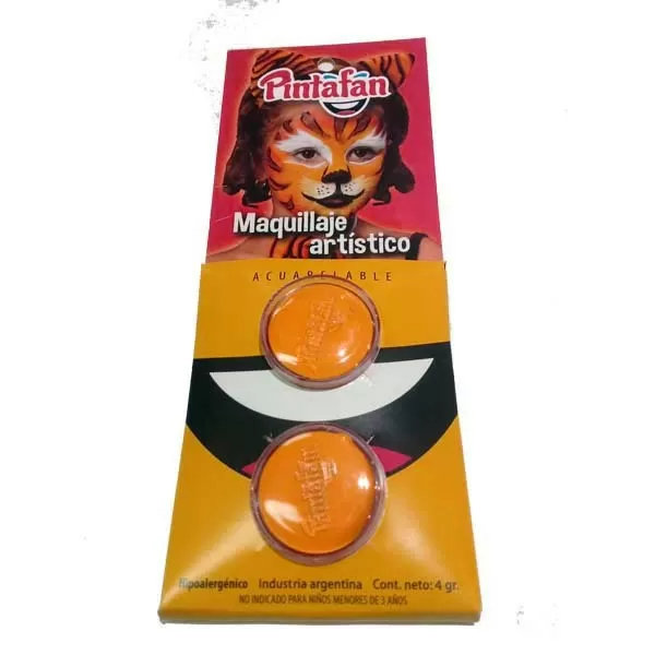 MAQUILLAJE ACUARELABLE PINTAFAN NARANJA X 2 (13-21)