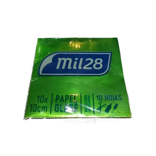 PAPEL GLACE METAL 1028 10X10CM X 10H