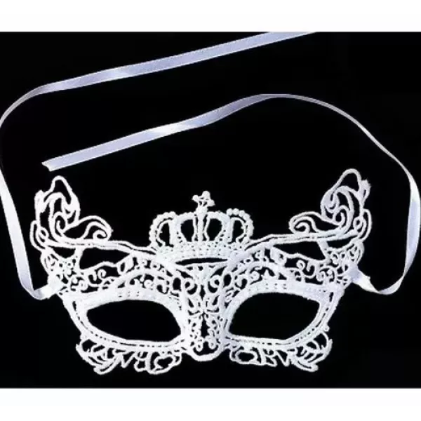 ANTIFAZ ENCAJE CORONA BLANCO (AT06)