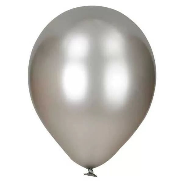 GLOBO TUKY PERLADO 12 x 25u PLATA