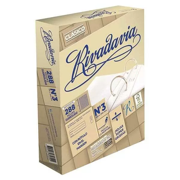 REP. ESCOLAR RIVADAVIA CLASICO N°3 288H CUAD.